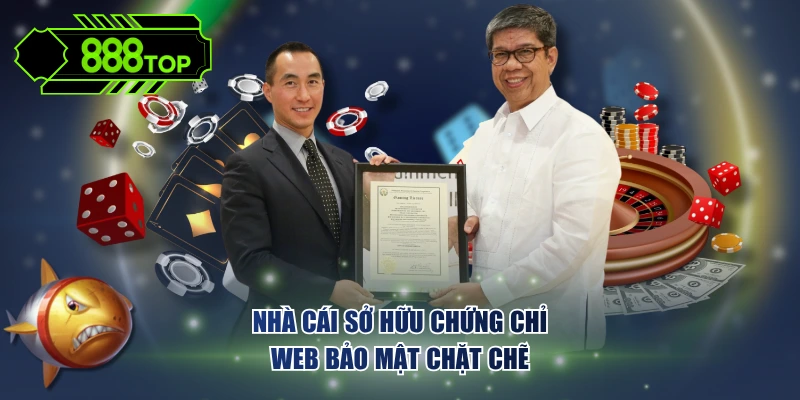 Nhà cái sở hữu chứng chỉ web bảo mật chặt chẽ